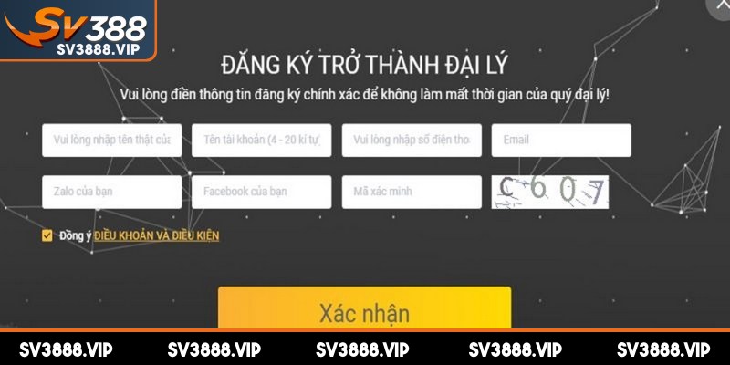 Cách đăng ký trở thành đại lý SV388 chính thức dễ dàng